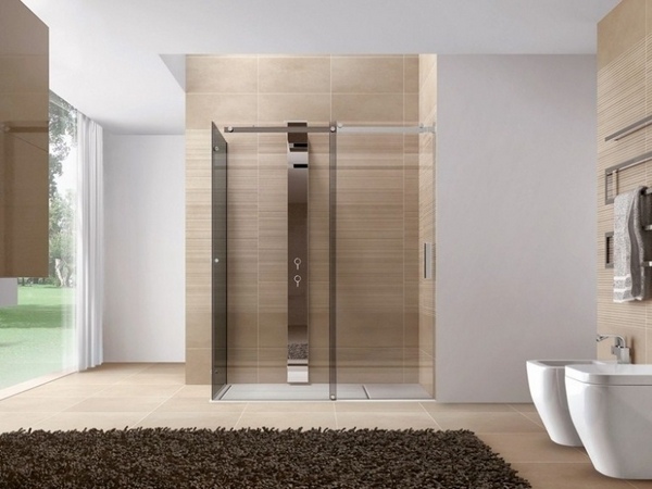 Modern walk in shower ideas glass doors 