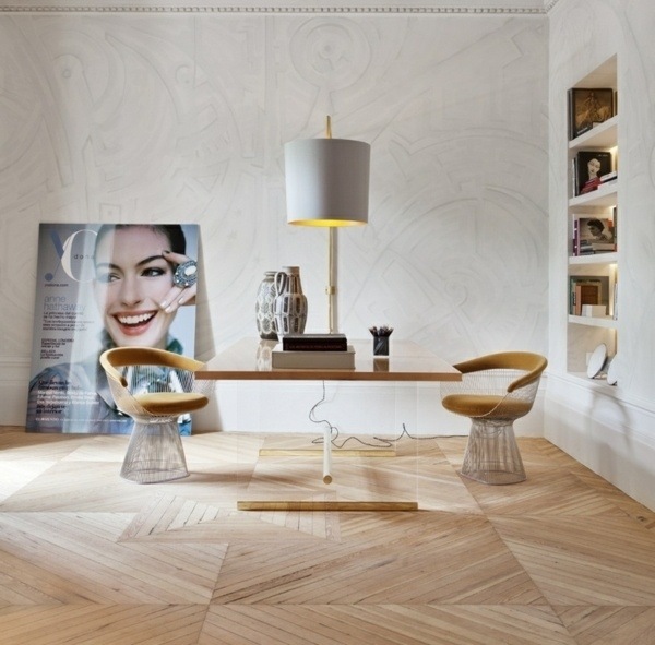 Modern living room parquet flooring modern furniture 