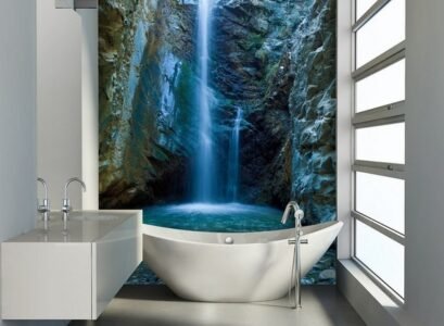 amazing-bathroom-photo-wallpaper-ideas-small-bathroom-decoration-waterfall-freestanding-bath
