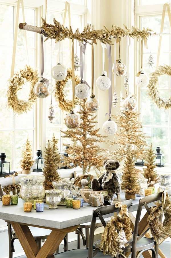 amazing gold silver tabletop trees 