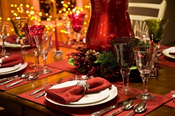  christmas table red napkin placemat 