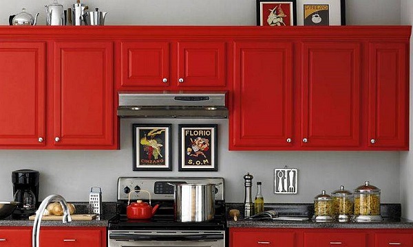 cabinet colors for granite countertop red cabinets 