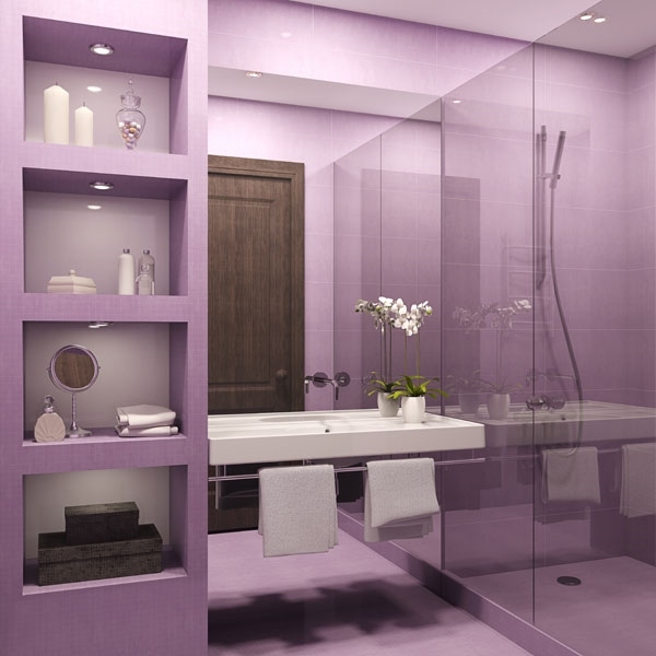 contemporary beautiful purple ideas white sink wall mirror