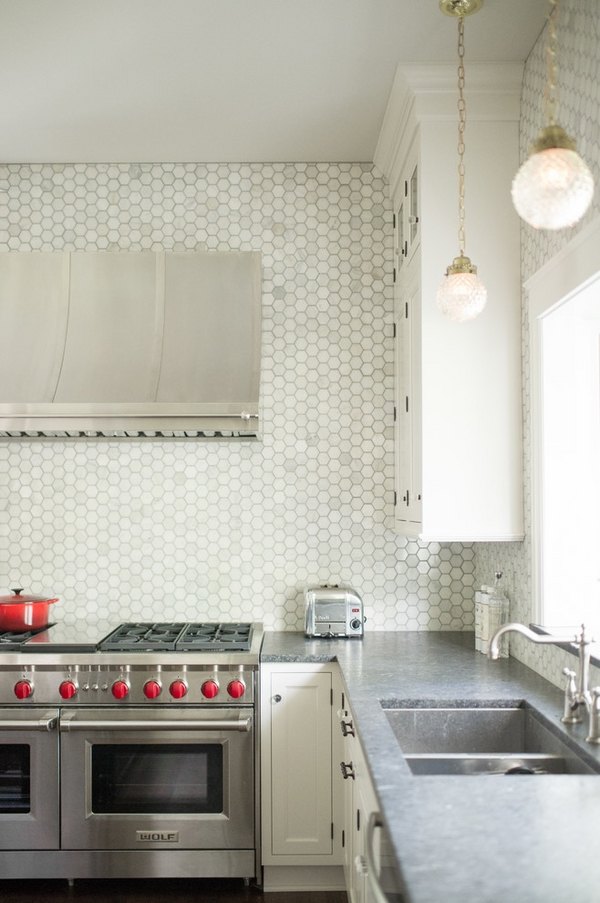 contemporary-kitchen-white-cabinets-gray-granite-countertops