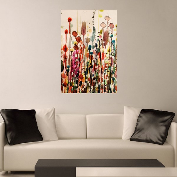 contemporary art ideas home decoration abstract flowers