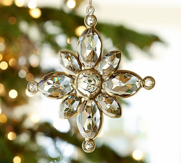 crystal snowflake ornament tree decoration
