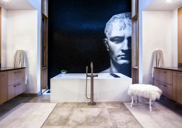 custom wall decoration bathroom decor ideas roman sculpture