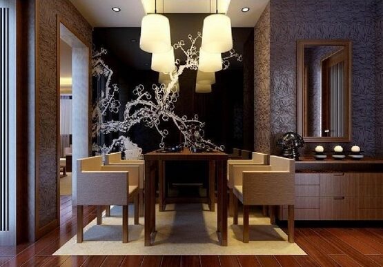 dining-room-wallpaper-ideas-dark-colors-accent-wall-ideas-dining-room-decor