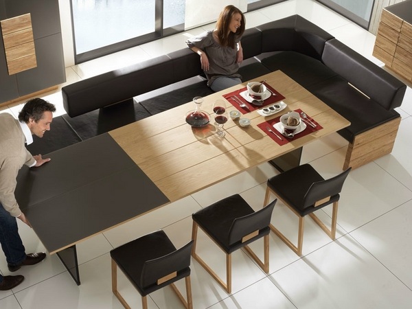 extending rectangular table space saving furniture design ideas