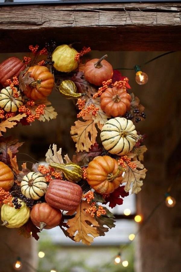 fall wreath ideas autumn decorations front door decor leaves pumpkins
