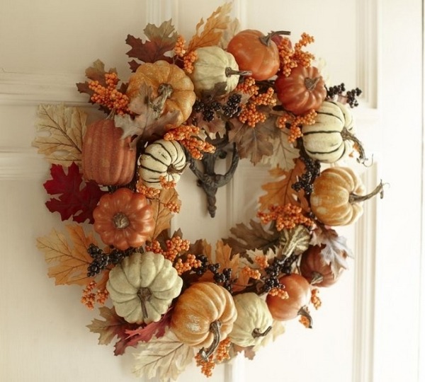 home decoration front door wreath ideas pumpkins