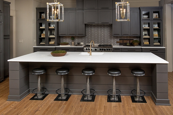fantastic gray backless counter black leather upholstery