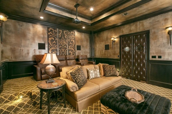 home theater leather upholstery