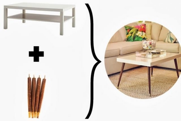 ikea hack diy mid century coffee table ideas