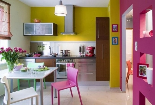 kitchen decoration ideas paint colors purple yellow