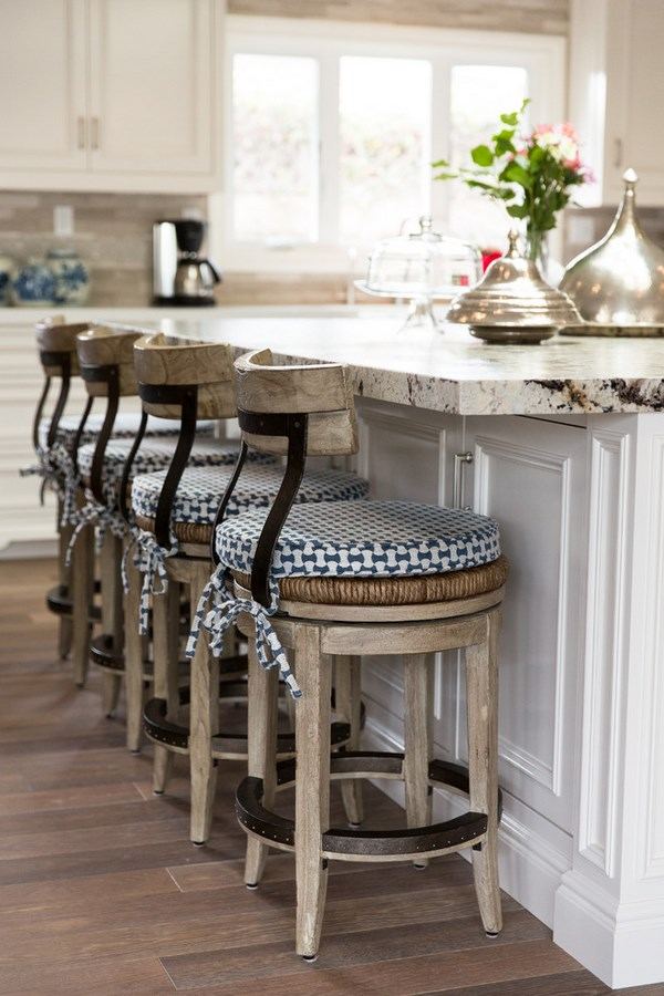 kitchen island with seating counter height stools with backrest