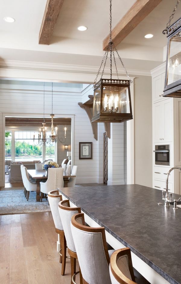 kitchen-island-with-seating-gray-granite-countertops-upholstered chairs