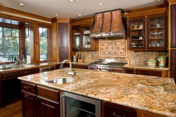kitchen remodel ideas craftsman style kitchen design wood cabinets glass fronts 
