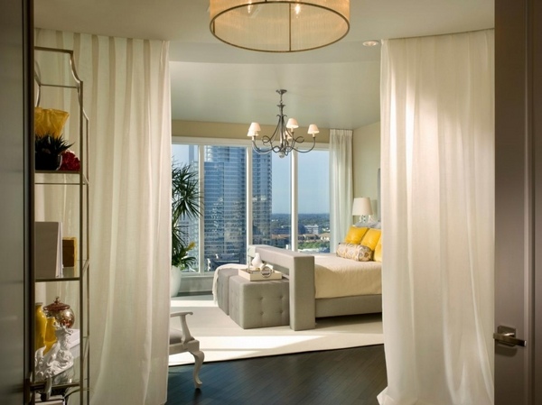 modern bedroom design room divider curtain elegant bedroom decor