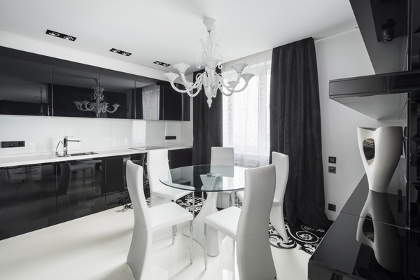 modern dining room decor ideas black white interior design 