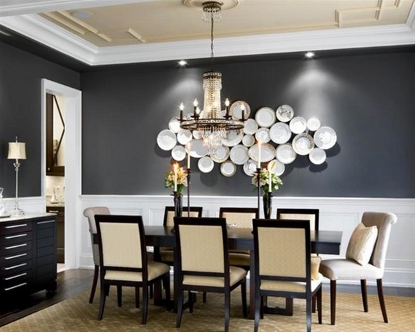 modern elegant room decor ideas black wall paint white decorations