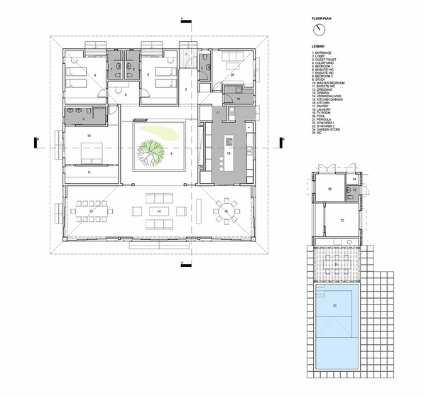 modern famiy architecture floor plan