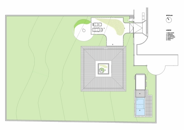 modern famiy architecture site plan