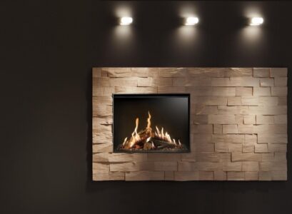 modern-fireplace-design-ideas-black-accent-wall-stone-surroundings