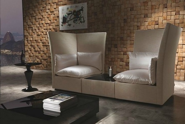 modern furniture design creative sofa high backrest pillows