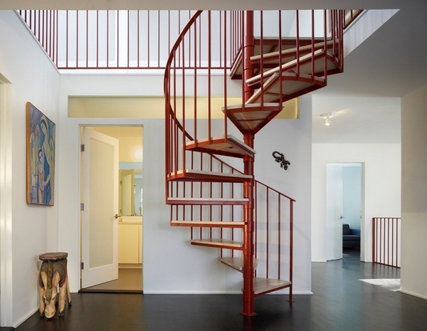 home stairs metal railings spiral staircase ideas