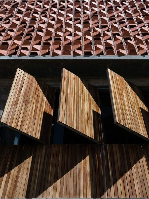 modern house architecture unique exterior brick wood shell