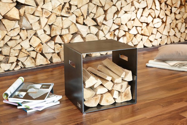 modern indoor firewood holder ideas square shape