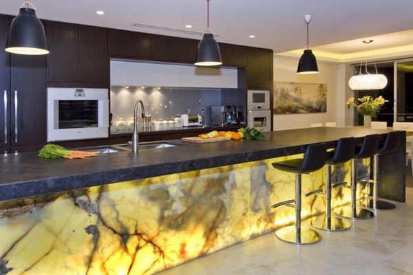 modern kitchen design black kitchen cabinets kitchen island marble front granite countertop