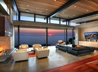 modern-living-room-design-ideas-black-leather-sofa-white-armchairs-modern-fireplace