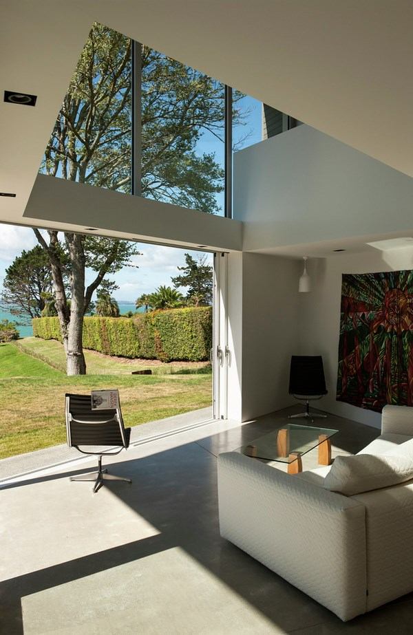 modern living room design large windows contemporary furniture