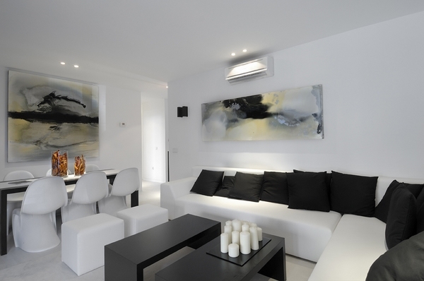 modern living room ideas black and white living room design white sofa 