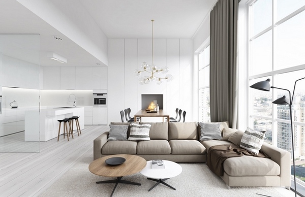 modern-living-room-open-floor-plan-corner-sofa-round-coffee-tables-white-kitchen 