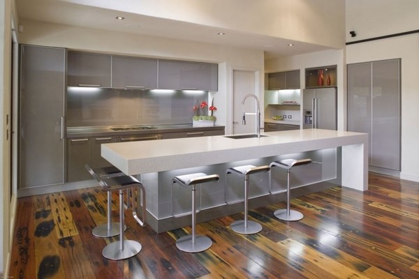 modern white gray kitchen design kitchen island with seating bar stools