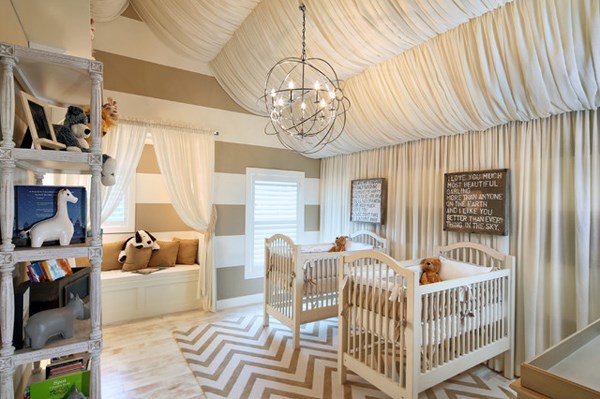 modern nursery room design ideas beige shades