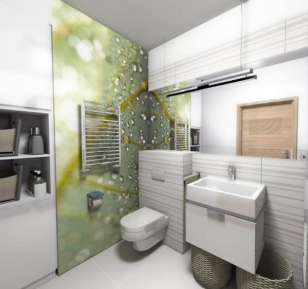 original small bathroom decor ideas wallpaper accent