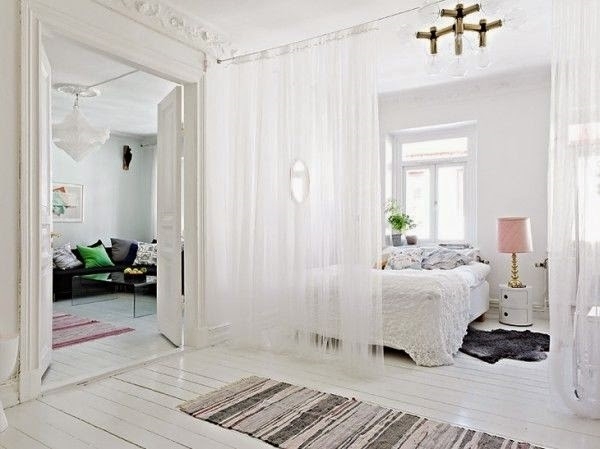 Creative Bedroom Curtain Divider Ideas with Luxury Interior Design