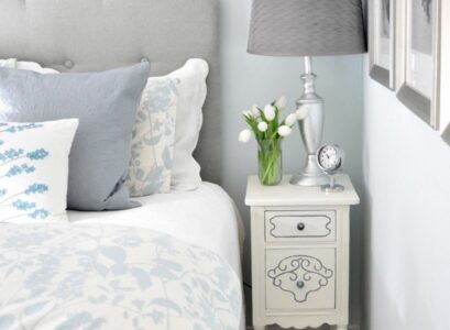 small-bedoom-furniture-ideas-white-tall-thin-nightstand-bedside-lamp