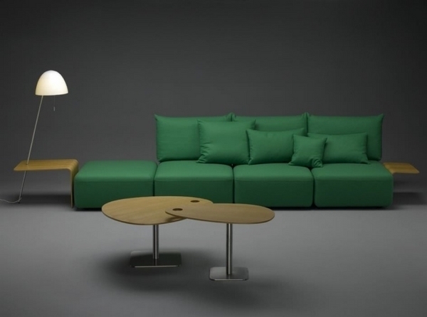 sofa design ideas sectional sofa green color green pillows