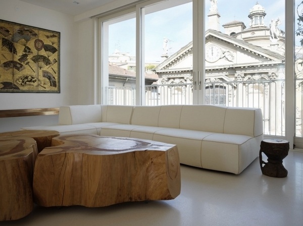 solid wood modern living room 