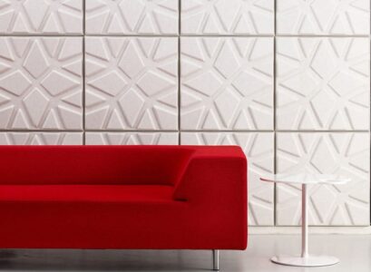 sound-absorption-wall-panel-decorative-wall-panels-ideas-red-sofa