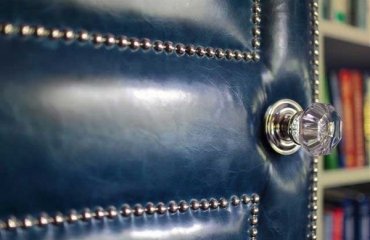 soundproof-door-ideas-blue-leather-upholstery-interior-door-ideas