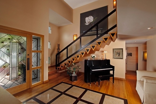staircase black railings modern home decoration ideas