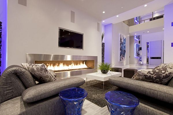 luxury interior fireplace contemporary home 