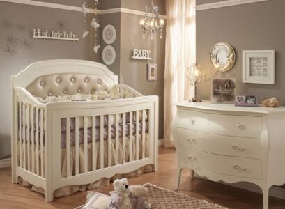 stylish-neutral-color-nursery-ideas-gray-walls-white-furniture