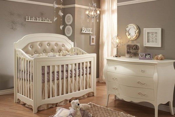stylish nursery ideas gray walls white furniture
